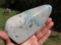 Polished Blue Spotted Spinel Dalmatian Stone Standing Free Forms x 2 From Madagascar - TopRock