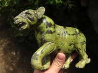 Polished  Leopard Stone Lioness - Large - Sold per piece - From Zimbabwe - TopRock