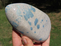 Polished Blue Spotted Spinel Dalmatian Stone Standing Free Forms x 2 From Madagascar - TopRock