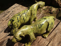 Polished  Leopard Stone Lioness - Large - Sold per piece - From Zimbabwe - TopRock