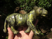 Polished  Leopard Stone Lioness - Large - Sold per piece - From Zimbabwe - TopRock