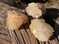 Natural Multi Terminated Floater Quartz Formations  x 3 From Madagascar