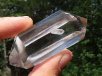 Polished Double Terminated Clear Quartz Crystals With Smokey Phantoms  x 6 From Madagascar - TopRock