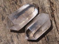 Polished Double Terminated Clear Quartz Crystals With Smokey Phantoms  x 6 From Madagascar - TopRock