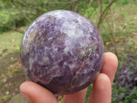 Polished Purple Lepidolite Mica Spheres  x 4 From Madagascar - TopRock