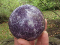 Polished Purple Lepidolite Mica Spheres  x 4 From Madagascar - TopRock