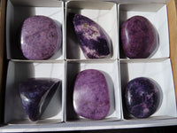 Polished Lepidolite Free Forms x 6 From Zimbabwe - TopRock