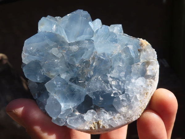 Natural Blue Celestite Crystal Specimens  x 6 From Sakoany, Madagascar - Toprock Gemstones and Minerals 