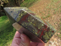 Polished Dragon Bloodstone (Bastite) Free Standing Crystals  x 3 From Tshipise, South Africa - TopRock