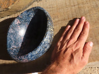 Polished Rare Blue Dumortierite Bowl  x 1 From Madagascar