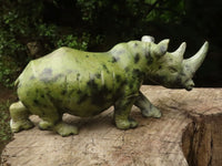 Polished  Hand Made Leopard Stone Rhinos - Large - Sold per piece - From Zimbabwe - TopRock