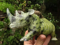 Polished  Hand Made Leopard Stone Rhinos - Large - Sold per piece - From Zimbabwe - TopRock