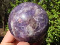 Polished Purple Lepidolite Spheres With Rubellite On Some  x 3 From Ambatondrazaka, Madagascar - Toprock Gemstones and Minerals 