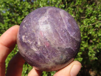 Polished Purple Lepidolite Spheres With Rubellite On Some  x 3 From Ambatondrazaka, Madagascar - Toprock Gemstones and Minerals 