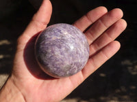 Polished Purple Lepidolite Spheres With Rubellite On Some  x 3 From Ambatondrazaka, Madagascar - Toprock Gemstones and Minerals 