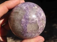 Polished Purple Lepidolite Spheres With Rubellite On Some  x 3 From Ambatondrazaka, Madagascar - Toprock Gemstones and Minerals 