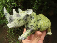 Polished  Hand Made Leopard Stone Rhinos - Large - Sold per piece - From Zimbabwe - TopRock