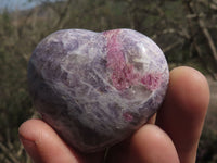 Polished Purple Lepidolite Mica Hearts  x 6 From Madagascar - TopRock