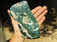 Polished One Side Polished Emerald Mtorolite / Chrome Chrysoprase Standing Free Forms  x 2 From Mutorashanga, Zimbabwe - TopRock