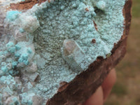 Natural Blue Drusy Chrysocolla Dolomite Specimens With Malachite x 4 From Congo - TopRock