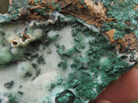 Natural Blue Drusy Chrysocolla Dolomite Specimens With Malachite x 4 From Congo - TopRock