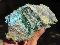 Natural Drusy Coated Chrysocolla With Malachite & Heterogonite   x 2 From Likasi, Congo - Toprock Gemstones and Minerals 