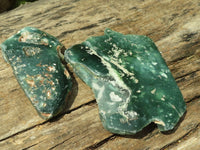 Polished Green Mtorolite / Emerald Chrome Chrysoprase Plates  x 2 From Zimbabwe - TopRock