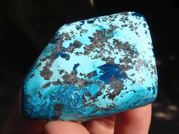 Polished Blue Shattuckite Free Forms  x 6 From Kaokoveld, Namibia - Toprock Gemstones and Minerals 