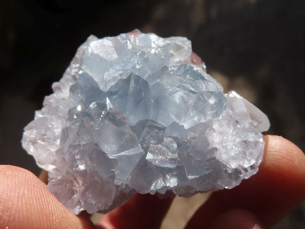 Natural Blue Celestite Crystal Specimens  x 12 From Sakoany, Madagascar