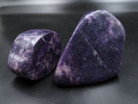 Polished Deep Purple Lepidolite Free Forms x 2 From Zimbabwe - TopRock