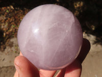 Polished Rare Star Blue Rose Quartz Spheres x 3 From Ambatondrazaka, Madagascar