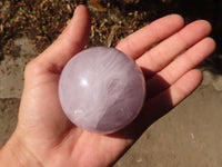 Polished Rare Star Blue Rose Quartz Spheres x 3 From Ambatondrazaka, Madagascar