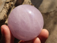 Polished Rare Star Blue Rose Quartz Spheres x 3 From Ambatondrazaka, Madagascar