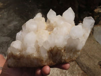 Natural Candle Quartz Clusters  x 2 From Madagascar - TopRock