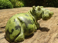 Polished  Hand Made Leopard Stone Hippos - Medium - Sold per piece - From Zimbabwe - TopRock