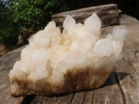 Natural Candle Quartz Clusters  x 2 From Madagascar - TopRock