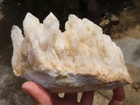 Natural Candle Quartz Clusters  x 2 From Madagascar - TopRock