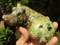 Polished  Hand Made Leopard Stone Hippos - Medium - Sold per piece - From Zimbabwe - TopRock