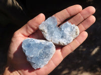 Natural Blue Celestite Crystal Specimens  x 12 From Sakoany, Madagascar - Toprock Gemstones and Minerals 