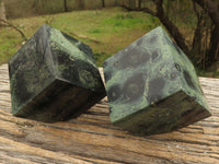 Polished Stromatolite / Kambamba Jasper Cubes (Corners Cut To Stand) x 4 From Katsepy, Madagascar - TopRock