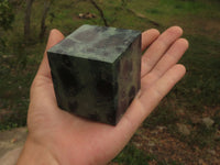 Polished Stromatolite / Kambamba Jasper Cubes (Corners Cut To Stand) x 4 From Katsepy, Madagascar - TopRock