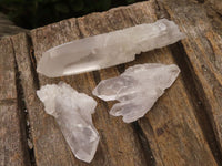 Natural Single Clear Quartz Crystals  x 35 From Zambia - Toprock Gemstones and Minerals 