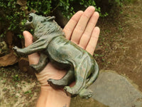 Polished  Hand Made Verdite Carved Lions - Large - Sold per piece - From Zimbabwe - TopRock