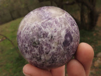 Polished Purple Lepidolite Mica Spheres  x 4 From Madagascar - TopRock