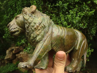 Polished  Hand Made Verdite Carved Lions - Large - Sold per piece - From Zimbabwe - TopRock