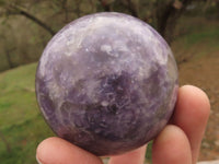 Polished Purple Lepidolite Mica Spheres  x 4 From Madagascar - TopRock