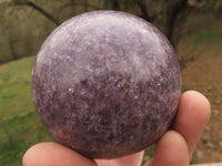 Polished Purple Lepidolite Mica Spheres  x 4 From Madagascar - TopRock