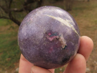 Polished Purple Lepidolite Mica Spheres  x 4 From Madagascar - TopRock