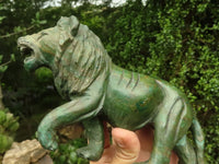 Polished  Hand Made Verdite Carved Lions - Large - Sold per piece - From Zimbabwe - TopRock