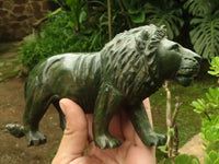 Polished  Hand Made Verdite Carved Lions - Large - Sold per piece - From Zimbabwe - TopRock